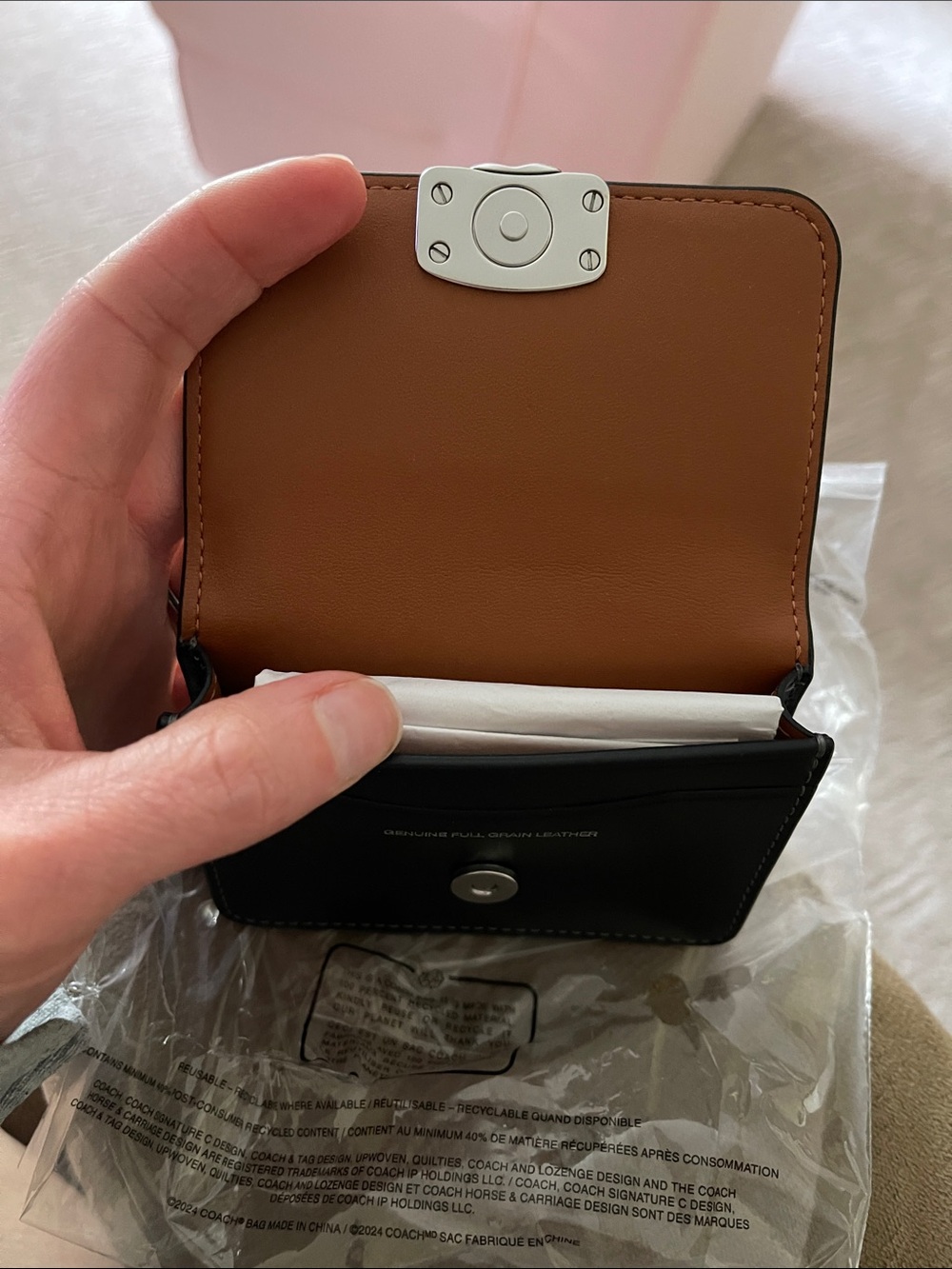 Coach Bandit Card Case NWT - Picture 4 of 7
